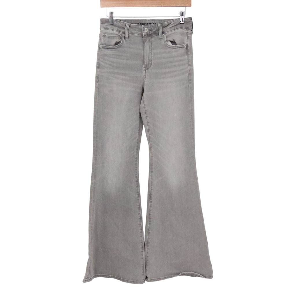 American Eagle Jeans Womens 6 Festival Flare Gray Next Level Stretch Excellent